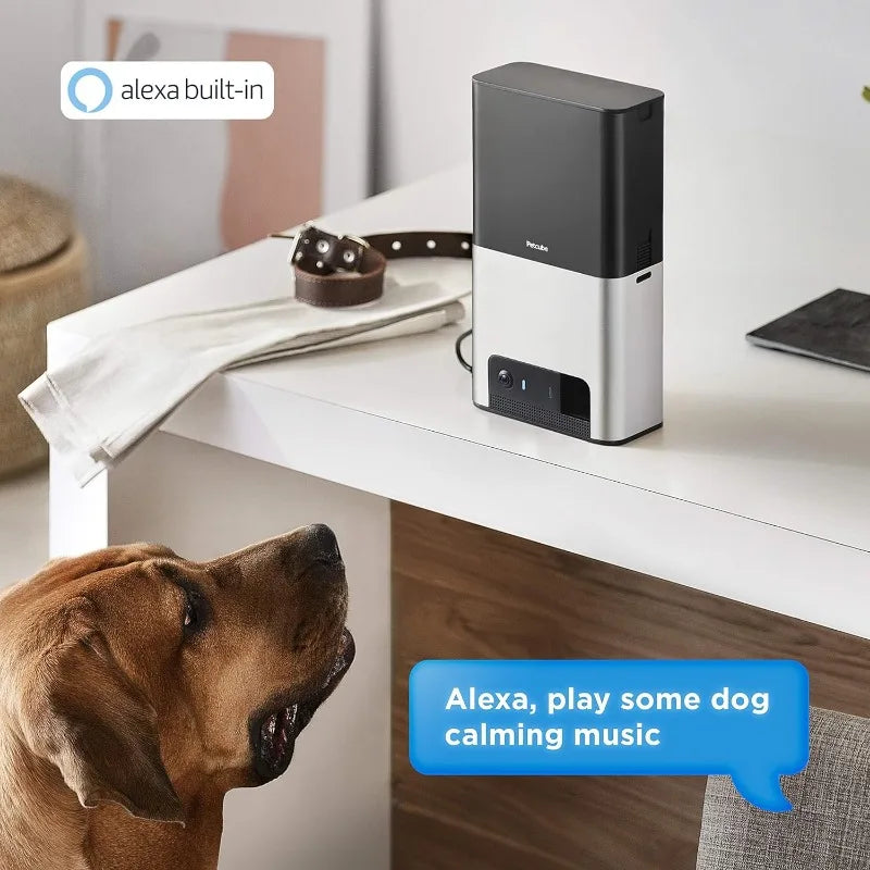 Petcube-Bites 2 Wi-Fi Pet Camera with Treat Dispenser and Alexa Built-in Camera for Dogs and Cats,160 Full-Room Night Vision Pet