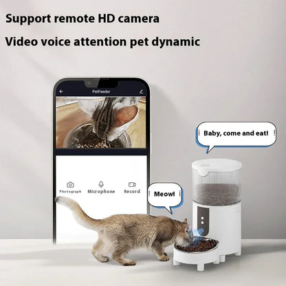 Electronic with Camera Dog Treat Dispenser Smart  Timed Cat Feeder Pet Safe Automatic Station