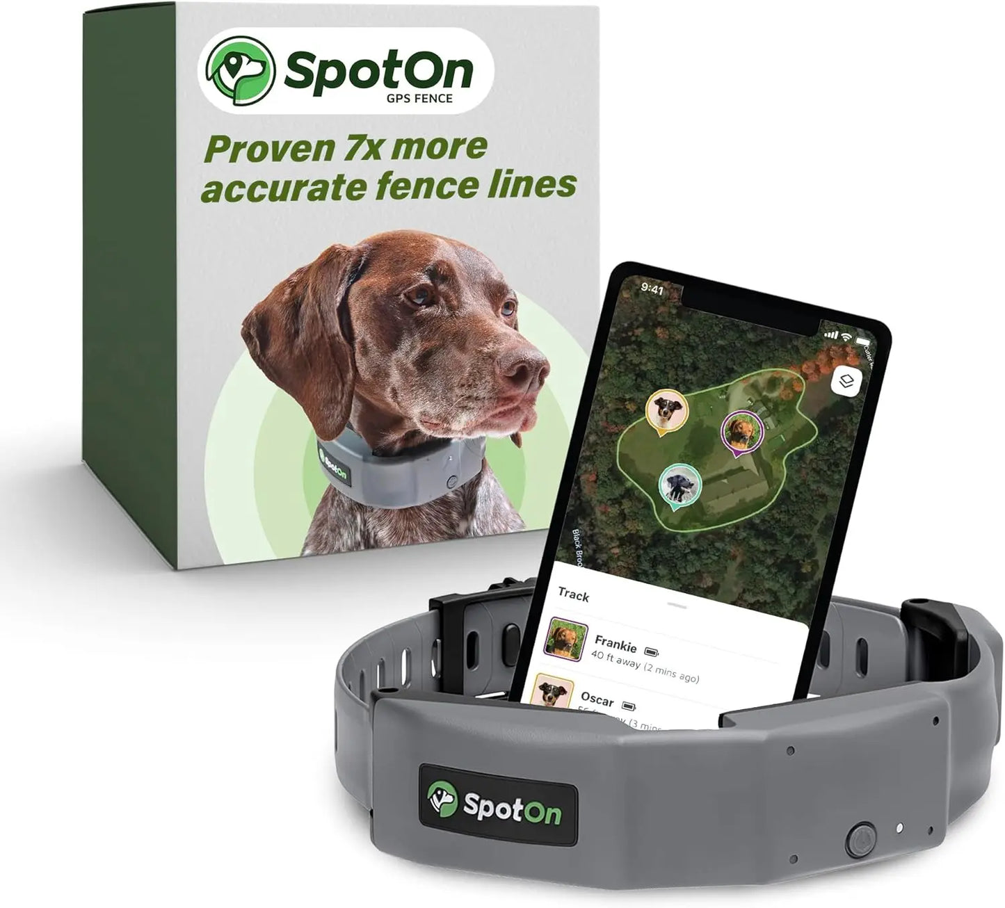 Longer Battery Life, GPS Dog Fence, App Based Wireless Dog Fence Collar, Waterproof, Accurate & Reliable GPS Dog Fence Sy