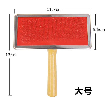 Wool Carding Comb Shedding Tool Pet Cleaning Spinning Needle Grooming Cats Supplies Dogs Hair Wooden Handle Slicker Brush Profes