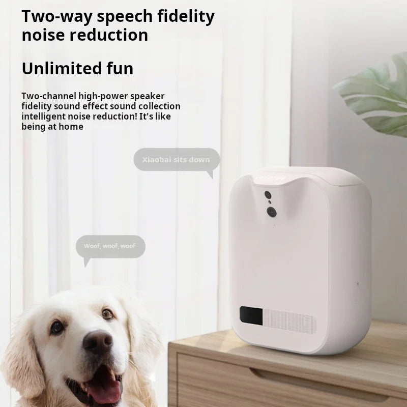 Smart Pet Camera Treat Dispenser with APP Control Two-Way Audio HD WiFi Pet Monitoring Camera for Throwing Snack Cats and Dogs