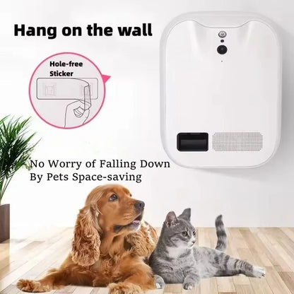 Smart Pet Camera Treat Dispenser with APP Control Two-Way Audio HD WiFi Pet Monitoring Camera for Throwing Snack Cats and Dogs